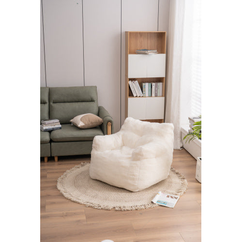 Fauteuil Teddy Bear - Confort moelleux tissu peluche ivoire / Vraiment Home