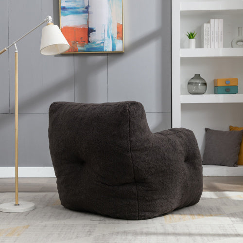 Fauteuil Teddy Bear - Confort moelleux en tissu peluche noir / Vraiment Home