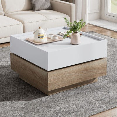 Table Basse Harmonie Cocon - Design Rotatif & Rangements Pratiques / Vraiment Home