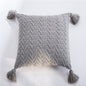 Chenillecoon Cushion - Soft Chenille Cover with Pompoms / Nordic Style / Vraiment Home