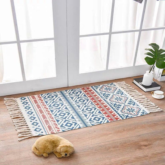 Tapis Scandinave en Coton & Lin - Style Bohème Nordique 60X90cm / Vraiment Home