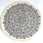 Tapis Nordique Rond 120cm - Style Scandinave en Coton Tissé / Vraiment Home