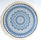Tapis Nordique Rond 120cm - Style Scandinave en Coton Tissé / Vraiment Home