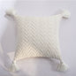Chenillecoon Cushion - Soft Chenille Cover with Pompoms / Nordic Style / Vraiment Home