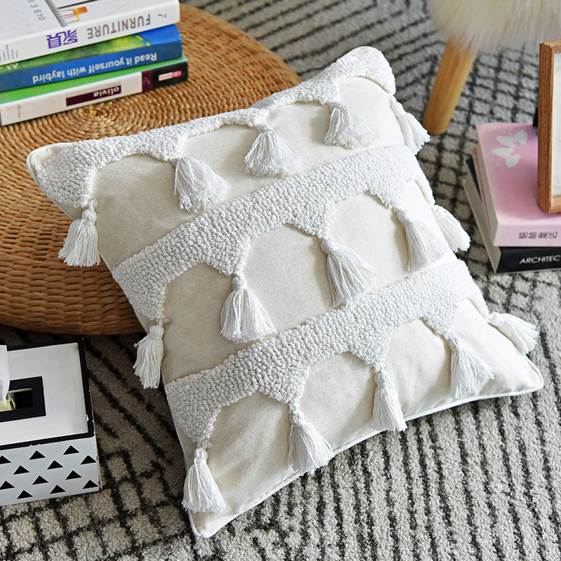 Coussin Nordique en Coton & Lin - Housse Déco 45x45 cm / Vraiment Home
