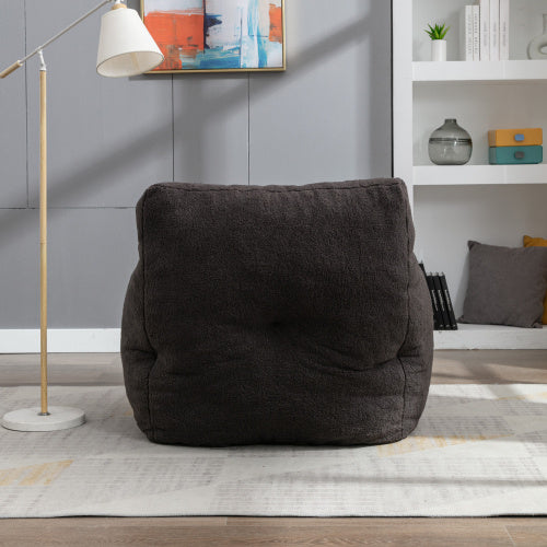 Fauteuil Teddy Bear - Confort moelleux en tissu peluche noir / Vraiment Home