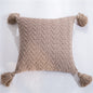Chenillecoon Cushion - Soft Chenille Cover with Pompoms / Nordic Style / Vraiment Home