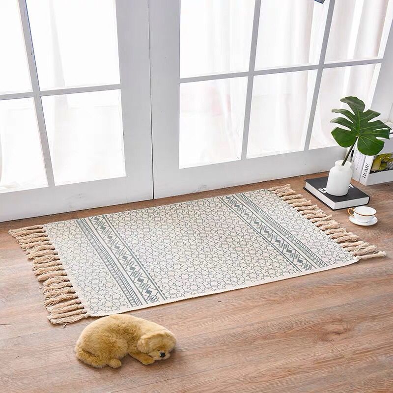 Tapis Scandinave en Coton & Lin - Style Bohème Nordique 60X90cm / Vraiment Home