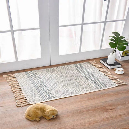 Tapis Scandinave en Coton & Lin - Style Bohème Nordique 60X90cm / Vraiment Home