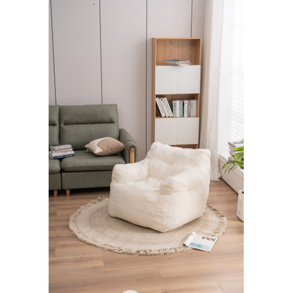 Fauteuil Teddy Bear - Confort moelleux tissu peluche ivoire / Vraiment Home