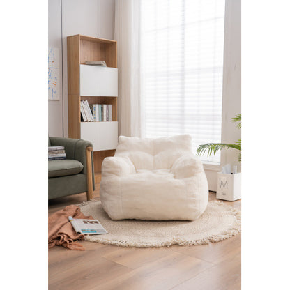 Fauteuil Teddy Bear - Confort moelleux tissu peluche ivoire / Vraiment Home
