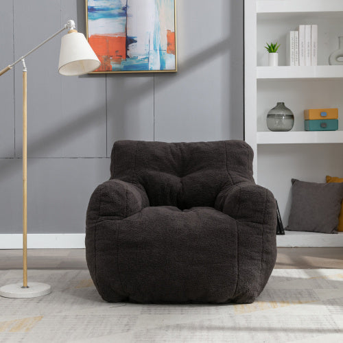 Fauteuil Teddy Bear - Confort moelleux en tissu peluche noir / Vraiment Home