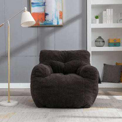 Fauteuil Teddy Bear - Confort moelleux en tissu peluche noir / Vraiment Home