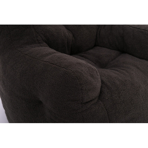 Fauteuil Teddy Bear - Confort moelleux en tissu peluche noir / Vraiment Home