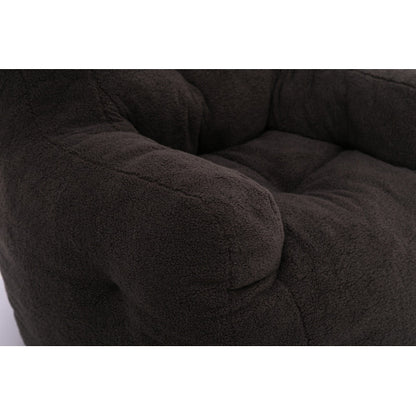 Fauteuil Teddy Bear - Confort moelleux en tissu peluche noir / Vraiment Home