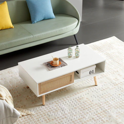 Table Nordique II - Table Basse Rectangulaire en Bois Massif / Vraiment Home