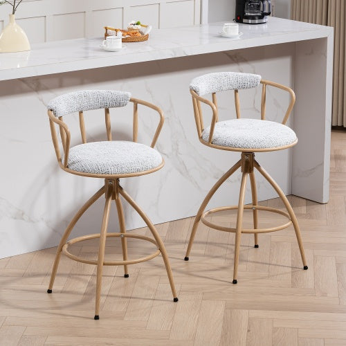 Tabouret Confort II - Lot de 2 tabourets de Bar Pivotants Design Moderne / Vraiment Home