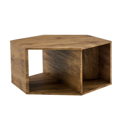 Table Basse Hexagonale Café Cocon - Design Moderne avec Rangements / Vraiment Home