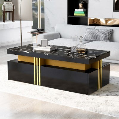 Table Basse Marbre Cocon - Élégance Rangement Moderne / Vraiment Home