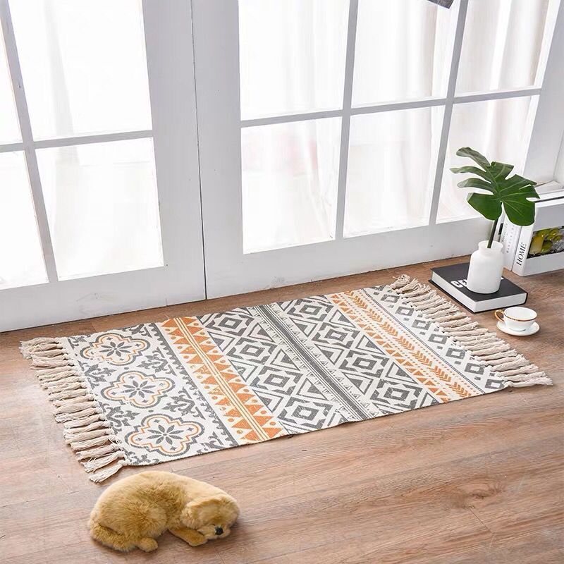 Tapis Scandinave en Coton & Lin - Style Bohème Nordique 60X90cm / Vraiment Home