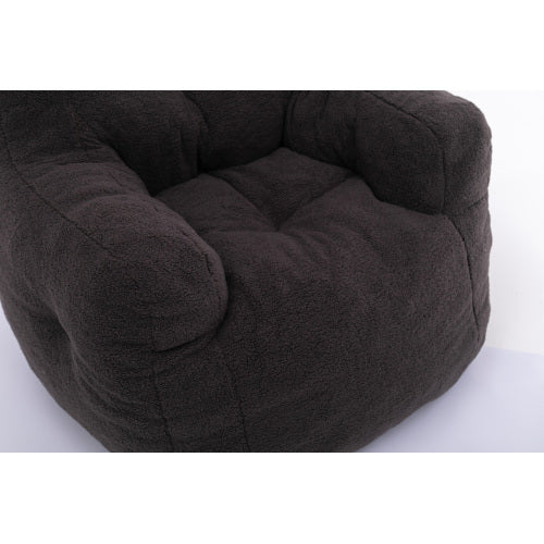 Fauteuil Teddy Bear - Confort moelleux en tissu peluche noir / Vraiment Home