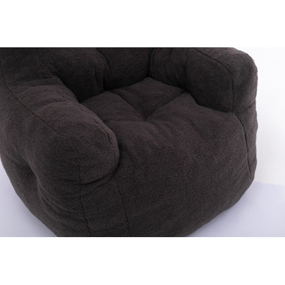 Fauteuil Teddy Bear - Confort moelleux en tissu peluche noir / Vraiment Home