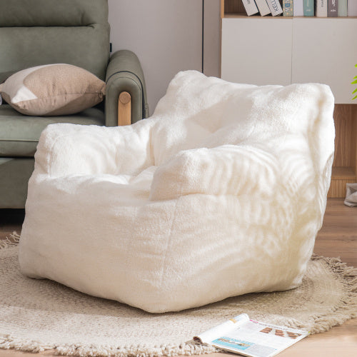 Fauteuil Teddy Bear - Confort moelleux tissu peluche ivoire / Vraiment Home