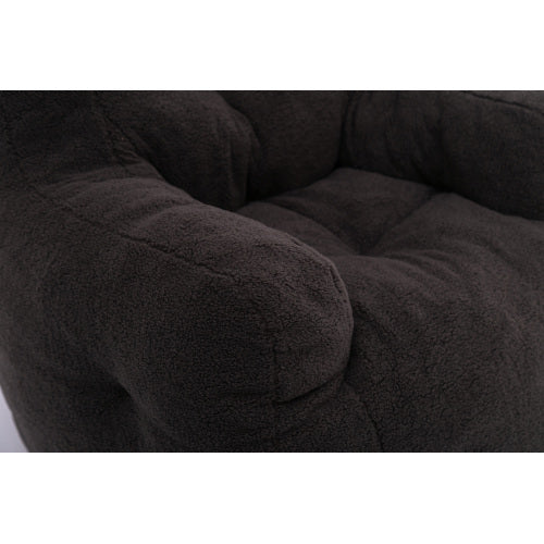 Fauteuil Teddy Bear - Confort moelleux en tissu peluche noir / Vraiment Home