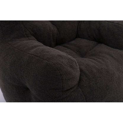 Fauteuil Teddy Bear - Confort moelleux en tissu peluche noir / Vraiment Home