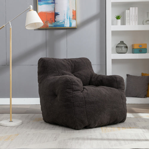 Fauteuil Teddy Bear - Confort moelleux en tissu peluche noir / Vraiment Home
