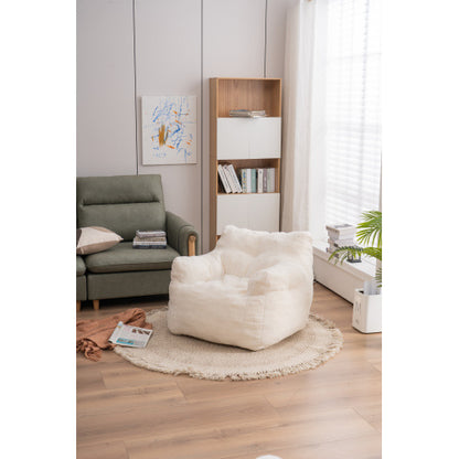 Fauteuil Teddy Bear - Confort moelleux tissu peluche ivoire / Vraiment Home