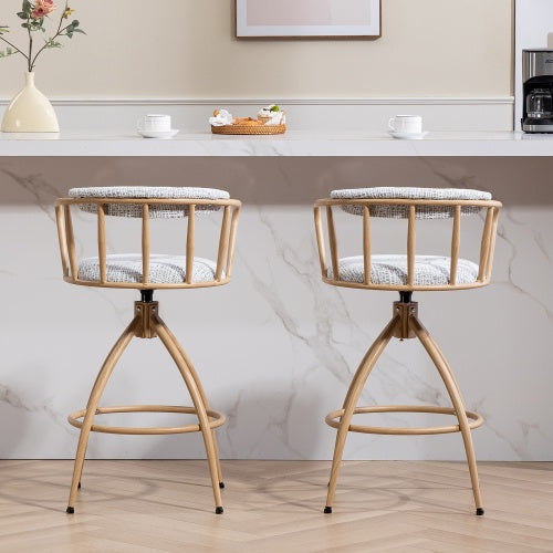 Tabouret Confort II - Lot de 2 tabourets de Bar Pivotants Design Moderne / Vraiment Home
