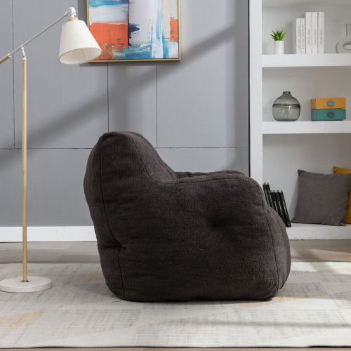 Fauteuil Teddy Bear - Confort moelleux en tissu peluche noir / Vraiment Home