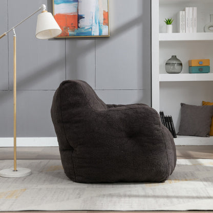 Fauteuil Teddy Bear - Confort moelleux en tissu peluche noir / Vraiment Home