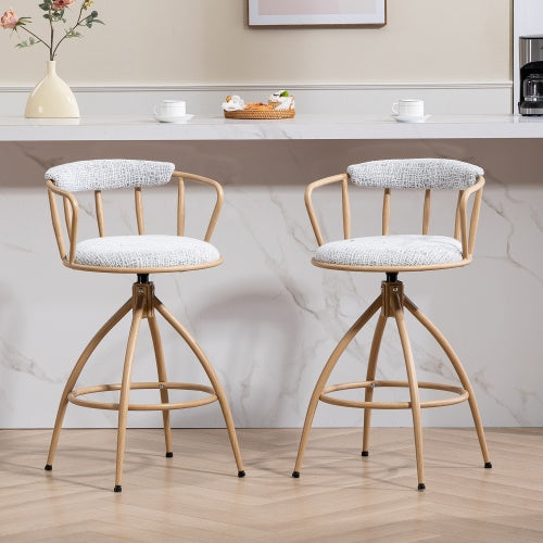 Tabouret Confort II - Lot de 2 tabourets de Bar Pivotants Design Moderne / Vraiment Home