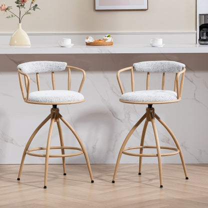 Tabouret Confort II - Lot de 2 tabourets de Bar Pivotants Design Moderne / Vraiment Home